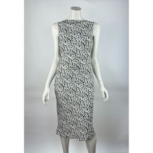 Max Mara Silk‎ Shift Dress Women 2 *Flaw lined Lightweight Boat Neck Sleeveless